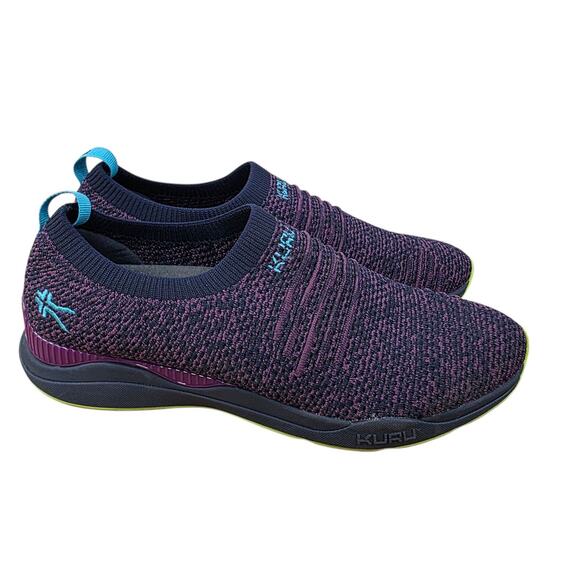 Kuru Stride Knit Running Shoes Womens 10 Purple Blue Lightweight Low Slip On - Picture 2 of 7